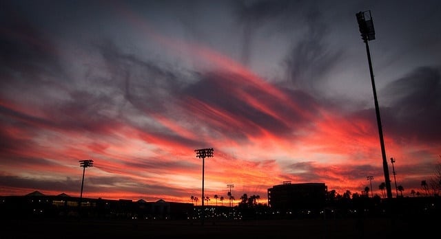 sunset at Arizona State University