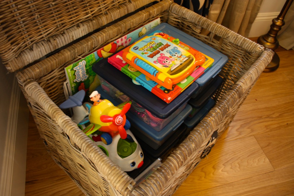 toy basket with toys