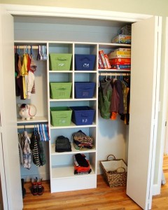DIY shelves for closet