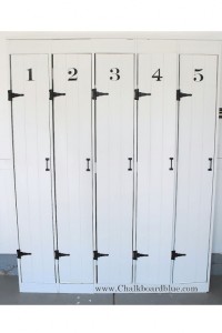 White storage locker